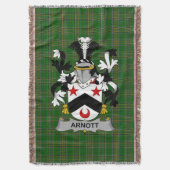Irish Arnott Coat of Arms Family Crest Ireland Deken (Voorkant Verticaal)