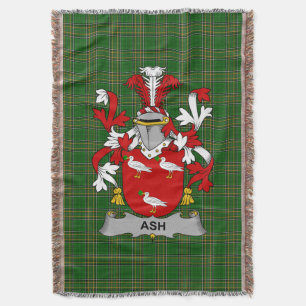 Irish Ash Coat of Arms Family Crest Ireland Deken