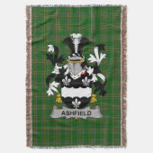 Irish Ashfield Coat of Arms Family Crest Ireland Deken (Voorkant Verticaal)
