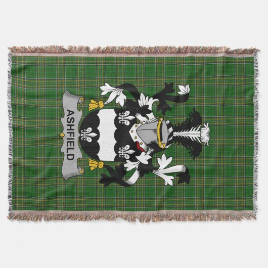 Irish Ashfield Coat of Arms Family Crest Ireland Deken (Voorkant)