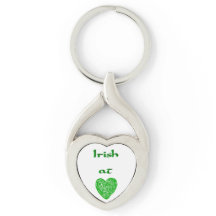 Irish at Heart Groene hartvormige Sleutelhanger