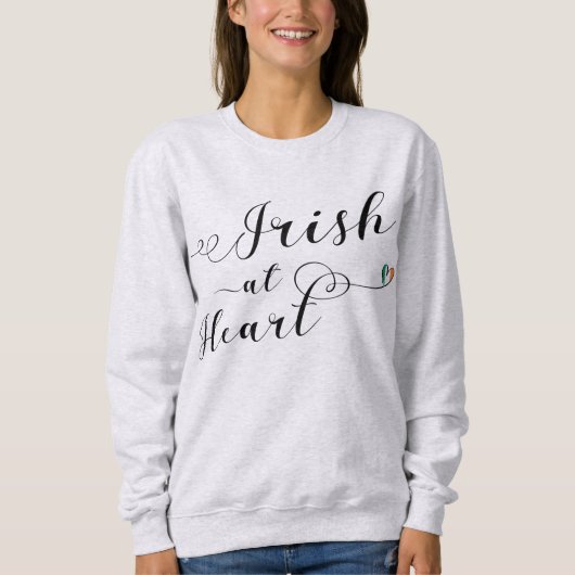 Irish At Heart Sweatshirt, Ierland Trui (Voorkant)
