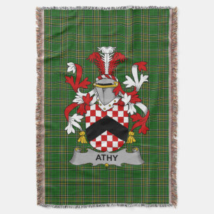 Irish Athy Coat of Arms Family Crest Ireland Deken