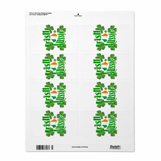 Irish aussie etiket (Full Sheet)