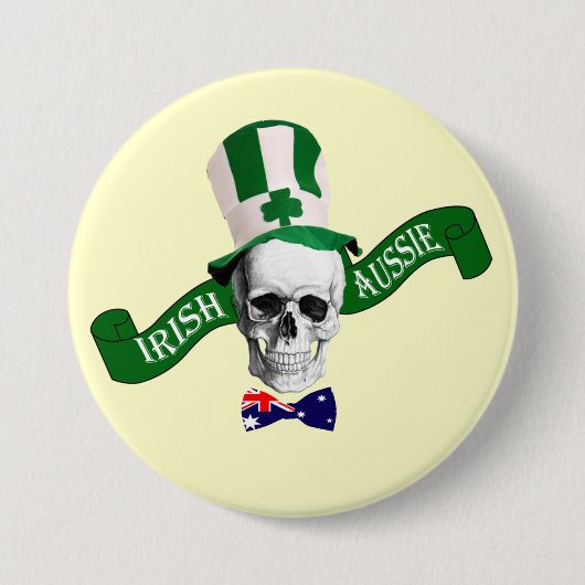 Irish Aussie St Patrick's day Ronde Button 7,6 Cm (Voorkant)