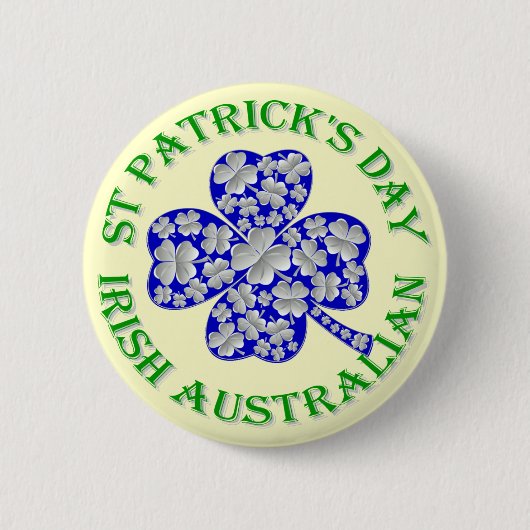 Irish Australian St Patrick's day Ronde Button 5,7 Cm (Voorkant)