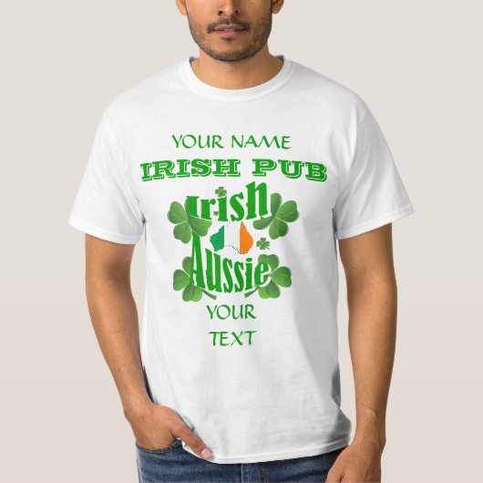 Irish Australian St Patrick's T-shirt (Voorkant)