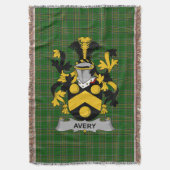 Irish Avery Coat of Arms Family Crest Ireland Deken (Voorkant Verticaal)