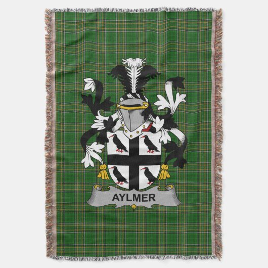 Irish Aylmer Coat of Arms Family Crest Ireland Deken (Voorkant Verticaal)