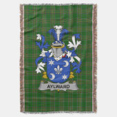 Irish Aylward Coat of Arms Family Crest Ireland Deken (Voorkant Verticaal)