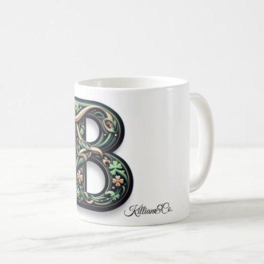 Irish B Monogram Mug Koffiemok (Voorkant rechts)