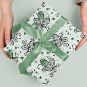 Irish Baby Carriage St Patrick's Day Baby shower Cadeaupapier