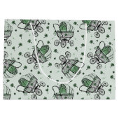 Irish Baby Carriage St Patrick's Day Baby shower Groot Cadeauzakje (Achterkant)