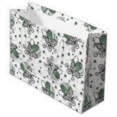 Irish Baby Carriage St Patrick's Day Baby shower Groot Cadeauzakje (Voorkant Gekanteld)