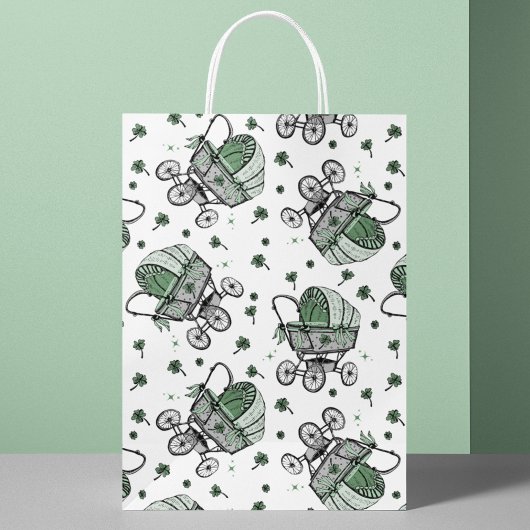 Irish Baby Carriage St Patrick's Day Baby shower Klein Cadeauzakje
