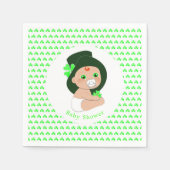 Irish Baby Leprechaun Lucky Shamrock Baby shower Servetten (Voorkant)
