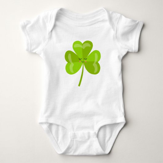 Irish Baby Lucky Shamrock St Patrick's Day Romper (Voorkant)