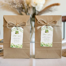 Irish Baby Shower Thank You Green Shamrock Favor Cadeaulabel