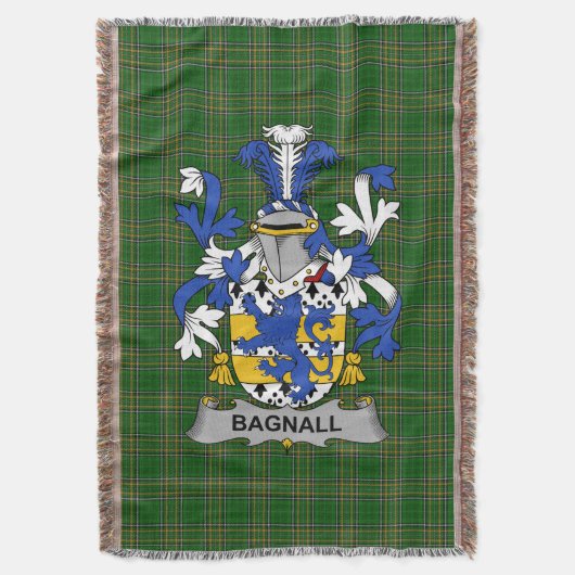 Irish Bagnall Wapen Family Crest Ierland Deken (Voorkant Verticaal)