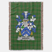 Irish Bagot Coat of Arms Family Crest Ireland Deken (Voorkant Verticaal)