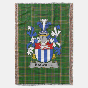 Irish Bagwell Coat of Arms Family Crest Ireland Deken
