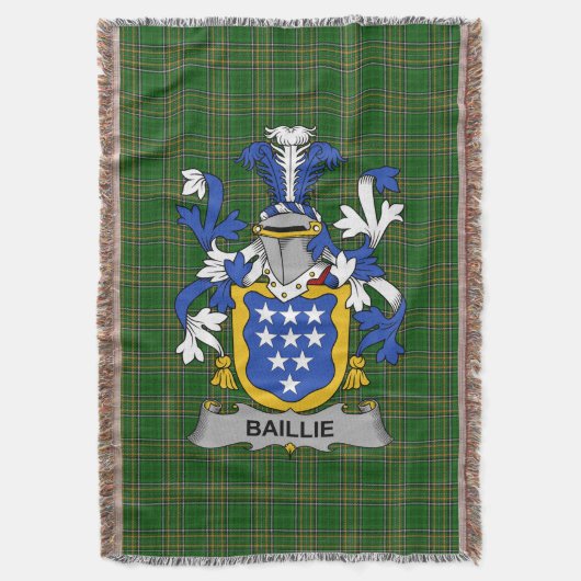 Irish Baillie Coat of Arms Family Crest Ireland Deken (Voorkant Verticaal)