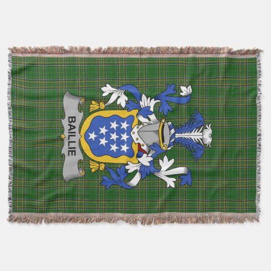 Irish Baillie Coat of Arms Family Crest Ireland Deken (Voorkant)