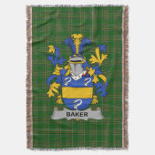 Irish Baker Coat of Arms Family Crest Ireland Deken (Voorkant Verticaal)