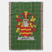 Irish Ballet Coat of Arms Family Crest Ireland Deken (Voorkant Verticaal)