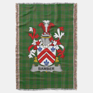 Irish Bamber Coat of Arms Family Crest Ireland Deken