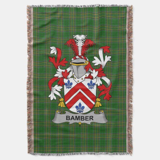 Irish Bamber Coat of Arms Family Crest Ireland Deken (Voorkant Verticaal)