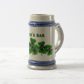 Irish Bar four-leaf Clover Personalized Bierpul (Voorkant rechts)