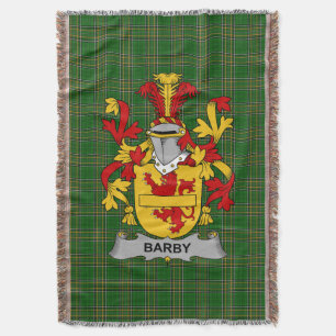 Irish Barby Coat of Arms Family Crest Ireland Deken