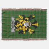 Irish Barker Wapen van de familie Crest Ierland Deken (Voorkant)