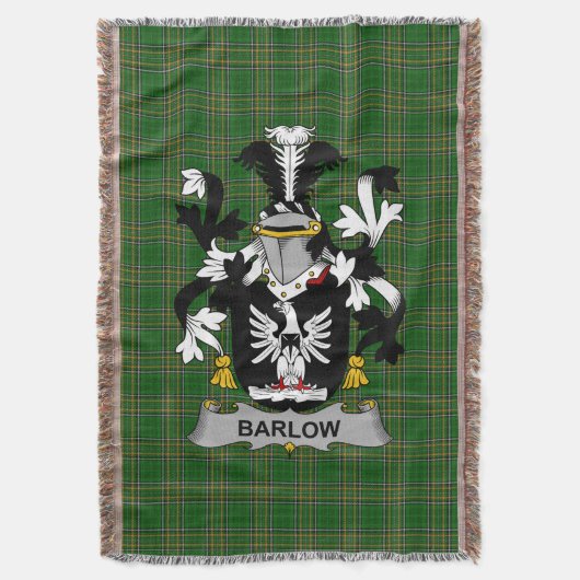 Irish Barlow Coat of Arms Family Crest Ireland Deken (Voorkant Verticaal)