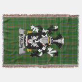 Irish Barlow Coat of Arms Family Crest Ireland Deken (Voorkant)