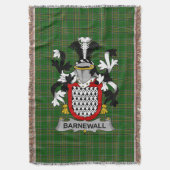 Irish Barnewall Coat of Arms Family Crest Ireland Deken (Voorkant Verticaal)