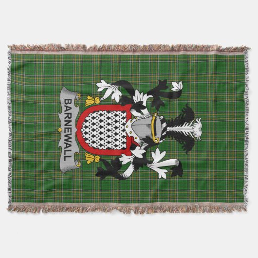 Irish Barnewall Coat of Arms Family Crest Ireland Deken (Voorkant)
