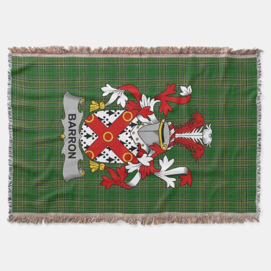 Irish Barron Coat of Arms Family Crest Ireland Deken (Voorkant)