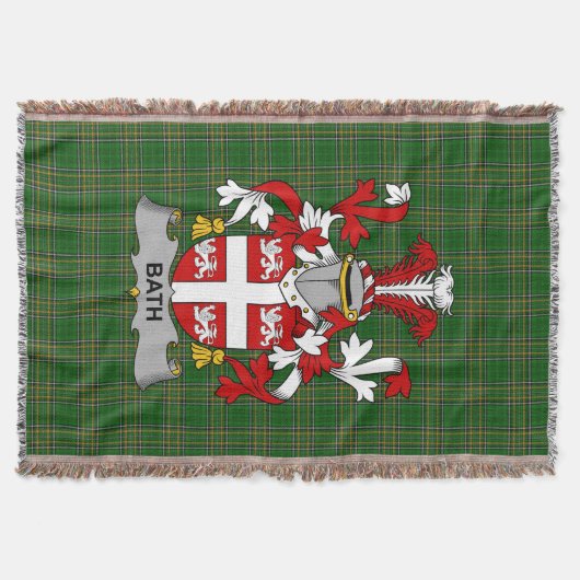 Irish Bath Coat of Arms Family Crest Ireland Deken (Voorkant)