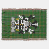 Irish Batt Coat of Arms Family Crest Ireland Deken (Voorkant)