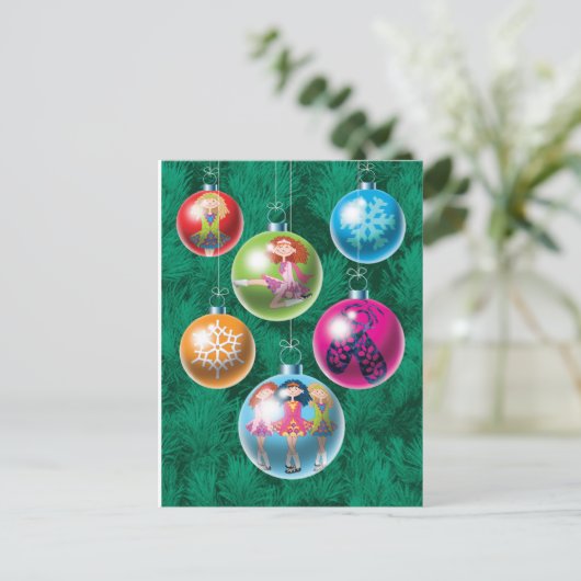 Irish Baubles Christmas Kaart (Staand voorkant)