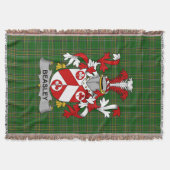 Irish Beasley Coat of Arms Family Crest Ireland Deken (Voorkant)
