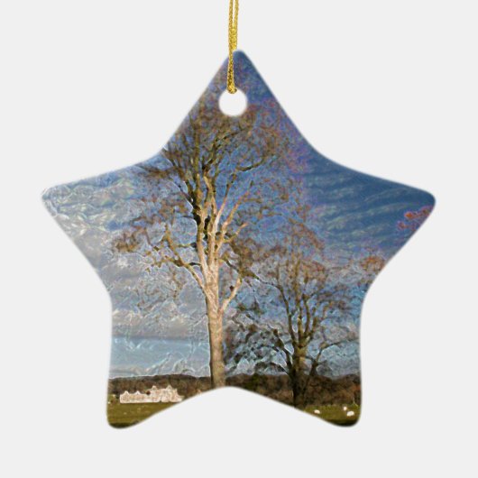 Irish Beech Trees Keramisch Ornament (Voorkant)
