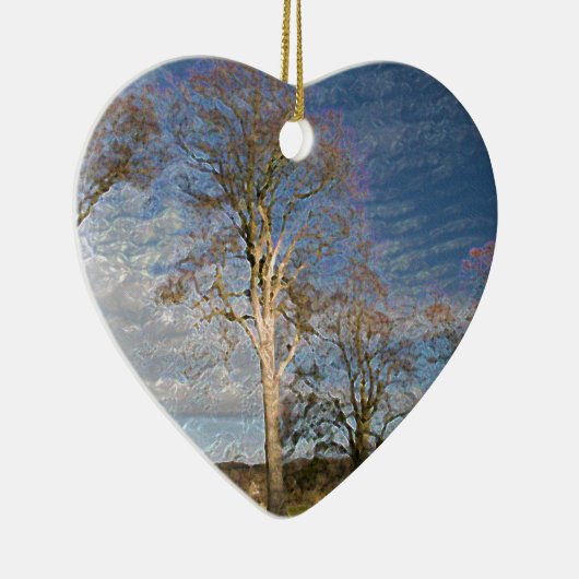 Irish Beech Trees Keramisch Ornament (Rechts)