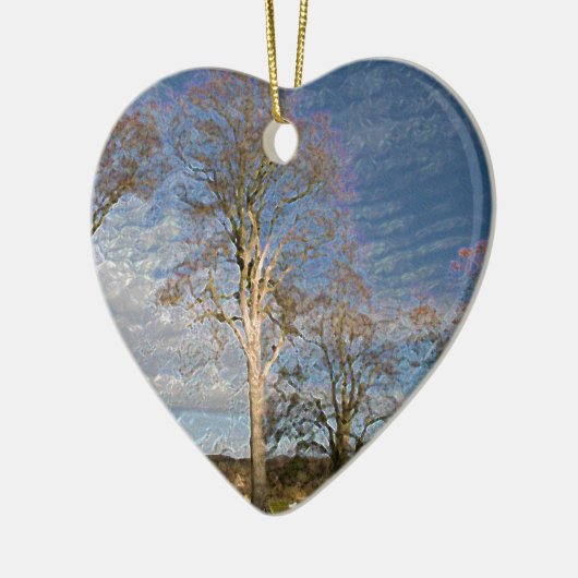 Irish Beech Trees Keramisch Ornament (Links)