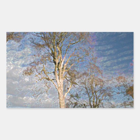 Irish Beech Trees Rechthoekige Sticker (Voorkant)