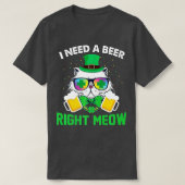 Irish Beer Cat St Patricks Day Drink grappige pre T-shirt (Design voorkant)