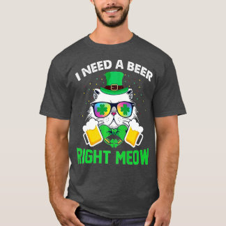 Irish Beer Cat St Patricks Day Drink grappige pre T-shirt