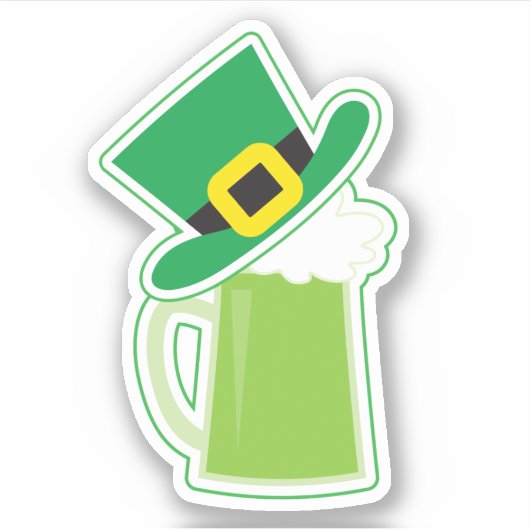 Irish Beer Contour Sticker (Voorkant)